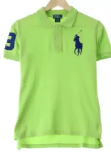 （ L ） ポロ Ralph Lauren(ラルフローレン) 半袖 カラー Tシャツ ライトグリーン ラグビー ビッグポニー- 147EA