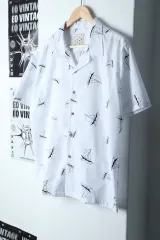 （ L ） ブランドヴィンテージ 半袖シャツ シャツ ハワイアン ホワイト- 132A8