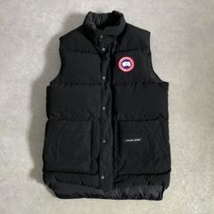 19883✨️カナダグース ダウンベスト ロゴワッペン ブラック XS メンズ