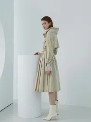 定価40万円 1回着用 EGOIST エゴイスト プリーツ ベルト付き Long ロングトレンチコート