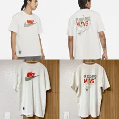 Nike(ナイキ） 半袖Tシャツ 印刷 ロゴ ルーズフィット クリームレッド L