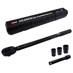 新品 イーバリュー(E-Value) プレセット型トルクレンチ ブラック 40～200N・m ギア数45山 差込角12.7mm ショートソケット付属 NTR4-200BK