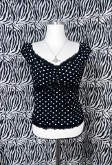ドット柄レース リー ボウタイ ノースリーブ