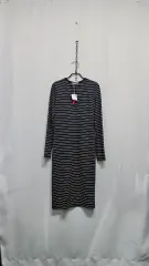 ZARA(ザラ) Vネック ロングドレス (ブラックダンガラ-新品)