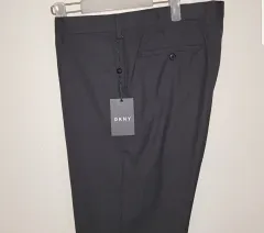 新品) 42万8千円 DKNY ウール パンツ 34 グレー 春夏