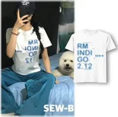 セミクロップド半袖T