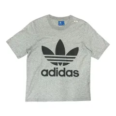 (即日配送) adidas ビックロゴ グレー 半袖Tシャツ