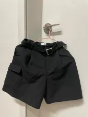 134) ZARA ザラ キッズ ブラック ハーフパンツ