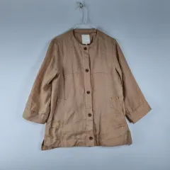 D5229 bonnie alex(ボニーアレックス) レディース 85 ベージュ リネン ルーズ ジャケット