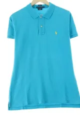 W(XL) ポロラルフローレン 半袖 Tシャツ ライムブルー ポニー-140F7
