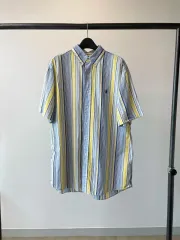 （ L ） 90s ポロ Ralph Lauren(ラルフローレン) ブレイク ストライプ 半袖 シャツ