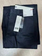 73サイズ UNIQLO U(ユニクロユー) タックワイドパンツ ネイビー