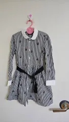 POLO RALPH LAUREN(ポロラルフローレン) キッズ ベア ストライプ ワンピース 6X ( 924 )