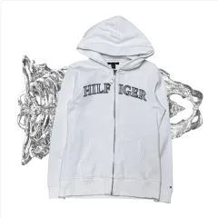 タミヒルフィガー 白 フードジップアップ