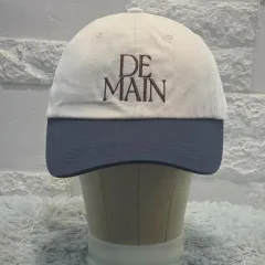 p1-7:wurinDE MAIN 刺繍 バイカラー キャップ帽子 (FREE約 56-60cm