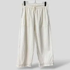 女性 3 ) niko and niko and ...(ニコアンド) コットンリネン ストライプ パンツ