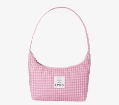 レア品 EMIS エミス チェック HOBO BAG - ピンク (ショルダーバッグ トートバッグ)