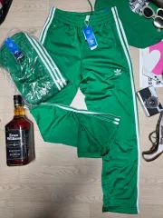 (新品) アディダス トレーナー パンツ ジッパー トラックパンツ 緑