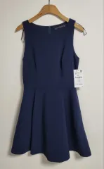 新品 S ) ZARA ZARA(ザラ) ネイビー ノースリーブ ワンピース