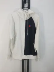 Nike(ナイキ） ウインドブレーカー ウインドランナー バックロゴ ウーブンミックス ジャケット ホワイト/ブラック m