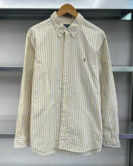 (XL)ポロ ストライプ シャツ-M944