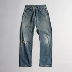 リーバイス 501 ライトブルー ダメージ デニム パンツ