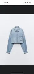 ZARA(ザラ) クロップド デニムシャツ