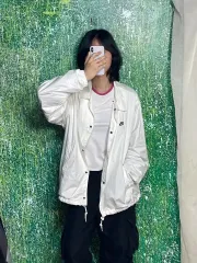 Nike(ナイキ） オーバーサイズ 白 ウインドブレーカー コーチジャケット XL