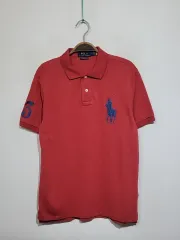 (M) ラルフローレン ポロ 半袖 カラーTシャツ ビックポニー PK ピケTシャツ