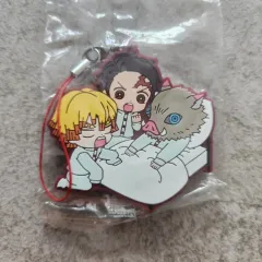 鬼滅の刃 竈門 炭治郎 我妻 善逸 伊之助 コラボ ラバーストラップ 4