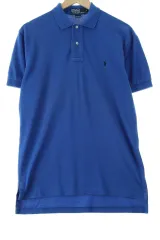 （ S ー XL ） ポロ Ralph Lauren(ラルフローレン) 半袖 カラー Tシャツ 青 ポニー- 13FC2