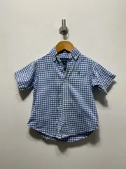POLO RALPH LAUREN ポロラルフローレン キッズ ギンガムチェック 半袖 シャツ 2T