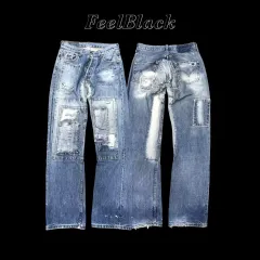 Levis Patchwork Damaged Denim