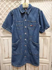 Tommy Hilfiger(トミーヒルフィガー) ジーンズ ベルト付き 作業着 ワンピース ( C573