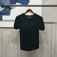 ( 90 ) ZARA(ザラ) ZARA レディース カジュアル ラウンド メッシュ ニット 半袖