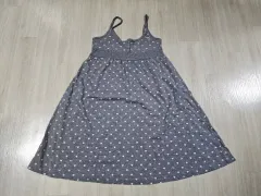 グレー 子犬 パターン 紐 ワンピース