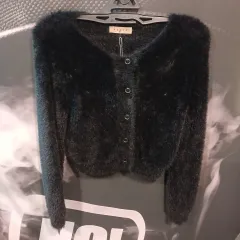 PARTY アンゴラ 黒 カーディガン