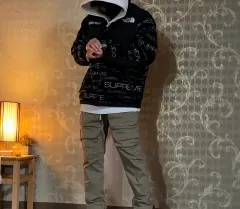 M) シュプリーム THE NORTH FACE Steep Tech Fleece ジャケット ブラック -21FW