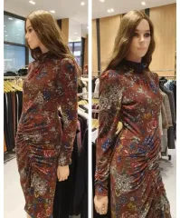 正規品 EGOIST(エゴイスト) EGOIST おしゃれな 斜めバンディング アシンメトリー ロング ワンピース