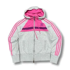 XS adidas(アディダス) ヴィンテージ 2Way ジップアップパーカー フード付き