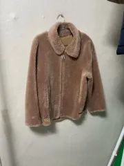 ウール ボア ジャケット ブラウン サイズL