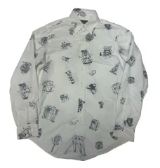 ポロ Ralph Lauren(ラルフローレン) オックスフォード ホワイトパターンシャツ S