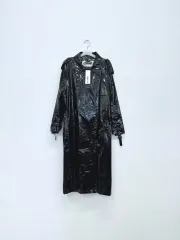 新品 MMIC 光沢 トレンチコート タック 34 のみ