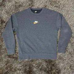 ナイキ NIKE ダークグレー センター スウッシュ ロゴ スウェット L
