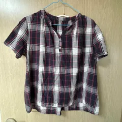 ヴィンテージ 森ガール 半袖 CHECK ブラウス