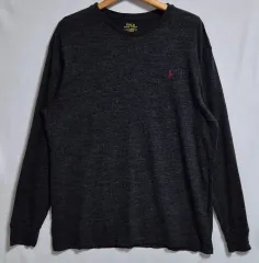 POLO RALPH LAUREN (ポロラルフローレン) クラシック フィット ダークグレー ロングスリーブ 長袖Tシャツ