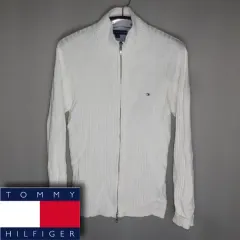 トミーヒルフィガー/メンズ105/コットンニットジップアップセーターカーディガンジャケットアウター/ダルスンヴィンテージ181