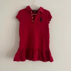 ポロ Ralph Lauren(ラルフローレン) 赤 女児 ワンピース 4T