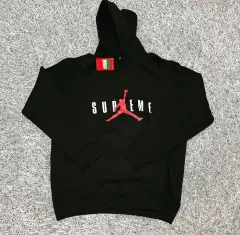 XL 2015年製 シュプリーム ジョーダン フーディー ブラック
