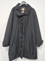 サテン フリル アウター コート